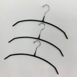 Set of 20 Black Rubber Hangers